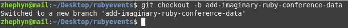 Creating a new branch